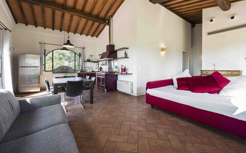 Casina Dell'acquaborra: Mobilia, Soffitto, Sedia, Pianta Della Casa, Letto, Hotel, Cuscino, Camera Da Letto, Lampada