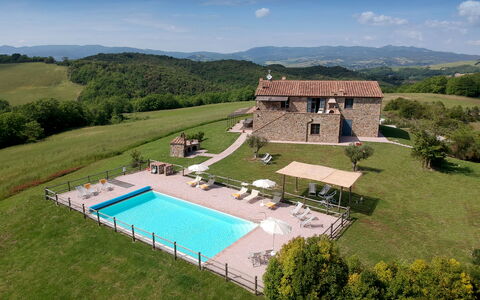 Villa Guardistallo: Cielo, Nube, Pianta, Albero, Costruzione, Lotto, Piscina, Erba, Paesaggio Naturale, Immobiliare