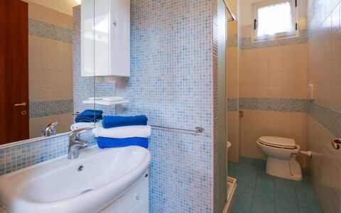 Stefi: Plumbing Fixture, Sink, Property, Tap, Bathroom Sink, Bathroom, Mirror, Purple, Blue, Azure