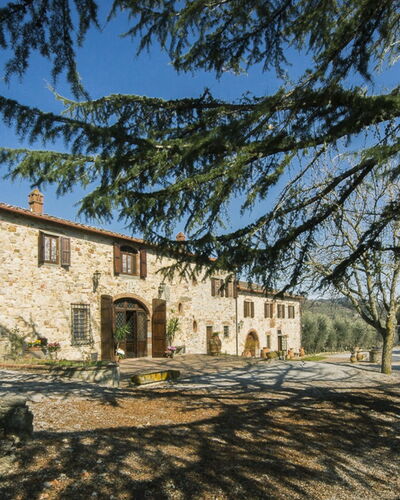 Villa Di Gaiole: Sky, Building, Plant, Window, Tree, Natural Landscape, House, Grass, Landscape, Cottage