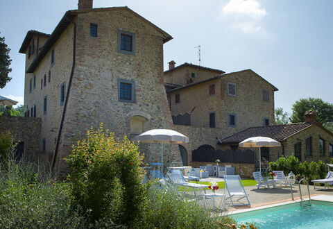 Villa Pianora: Plant, Sky, Water, Building, Swimming Pool, Cloud, Window, Tree, Umbrella, House