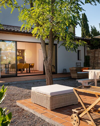 Podere San Fermo: Plant, Property, Furniture, Building, Yellow, Shade, Outdoor Furniture, Road Surface, Tree, Residential Area