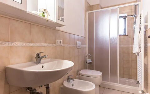 Villa Le Ripe Apartments - Gambassi Terme, Toscana: Brown, Tap, Plumbing Fixture, Sink, Bathroom Sink, Property, Bathroom, Purple, Interior Design, Wood