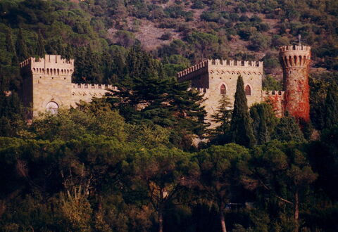 Palazzo Trasimeno: Plant, Natural Landscape, Building, Tree, Vegetation, Landscape, City, Castle, Hill, Medieval Architecture