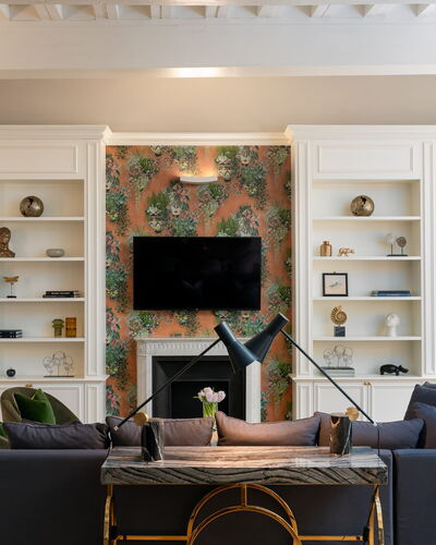 Bargello Penthouse: Brown, Furniture, Property, Couch, Table, Plant, Picture Frame, Wood, Houseplant, Interior Design