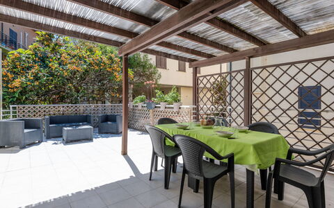 Elena: Table, Plant, Furniture, Property, Shade, Lighting, Chair, Architecture, Interior Design, Floor