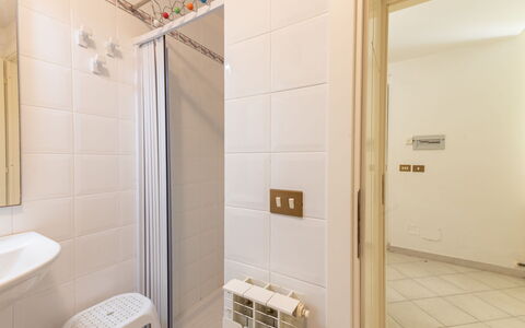 Elena: Property, Plumbing Fixture, Bathroom, Building, Sink, Floor, Flooring, Line, Wall