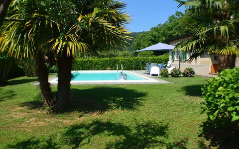 Villa Carducci: Acqua, Pianta, Piscina, Shade, Albero, Arecales, Mobili Da Esterno, Tempo Libero, Erba, Paesaggio
