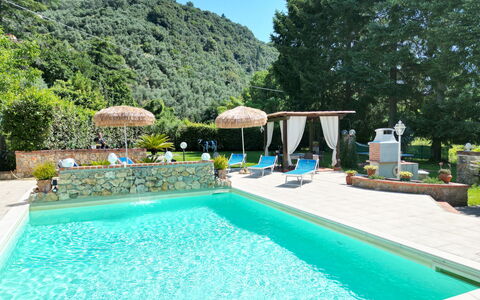 Casa Luigi: Acqua, Pianta, Proprietà, Piscina, Cielo, Natura, Azzurro, Albero, Ombrello, Costruzione