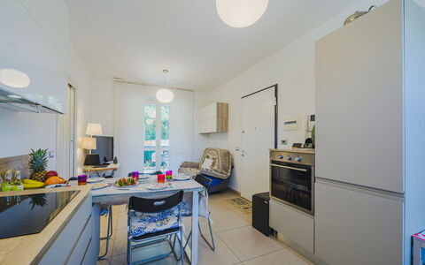 Caddy: Table, Cabinetry, Building, Countertop, House, Drawer, Interior Design, Kitchen, Chair, Floor