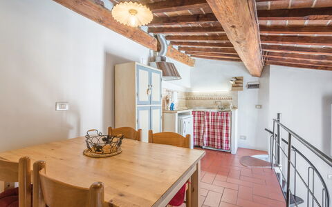 Belle Donne Apartment, Tornabuoni, Florence, Wifi: Property, Furniture, Table, Wood, Interior Design, Chair, Flooring, Floor, Wood Stain, Wall