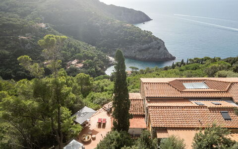 Cala Piccola: Water, Plant, Building, Sky, Azure, Tree, Swimming Pool, Window, Grass, Leisure