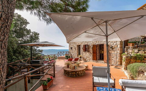 Cala Piccola: Resort, Outdoor Furniture, Chair, Flowerpot, Shade, Umbrella, Outdoor Table, Garden, Eco Hotel, Flagstone