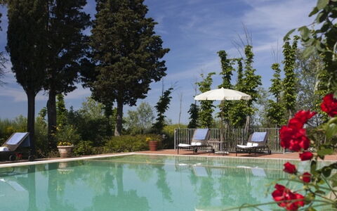 Villa Santa Virginia: Piscina, Mobili Da Esterno, Ricorrere, Eco Hotel, Ombrello, Lettino, Sedia, Hacienda, Shade, Estate