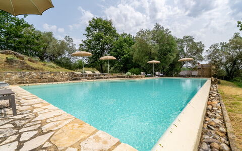 In the Heart of Chianti, Pool, Wifi, View - Lillia: Piscina, Giardino, Giochi D'Acqua, Ricorrere, Shade, Estate, Landscaping, Eco Hotel, Mobili Da Esterno, Backyard