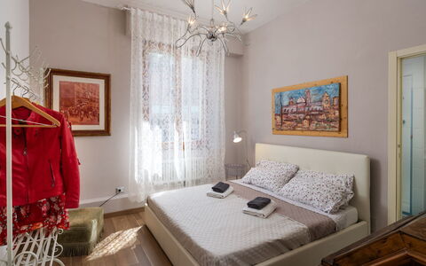 Casamia Tuscan Oasis: Architect-Designed 4Br Penth: Furniture, Interior Design, Bedroom, Bed, Floor, Flooring, Room, Wood, Ceiling, Bedding