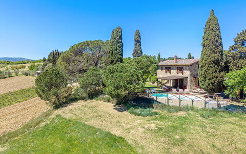 Capanna al Lago, Chianti Heritage with Vineyards V: Tree, Shrub, Cottage, Farmhouse, Estate, Meadow, Landscaping, Villa