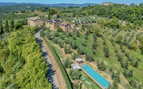 Villa del Mangia - Luxury Villa with Infinity Pool: Tree, Landscape, Architecture, House, Home, Estate, Rural Area, Residential Area, Land Lot