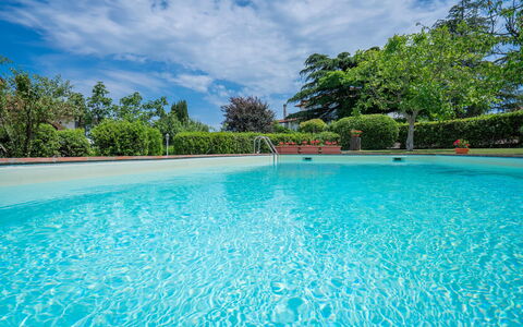 Il Campino, Pool, Montaione: Blue, Water, Swimming Pool, Composite Material, Resort, Leisure, Water Feature, Eco Hotel, Shade, Landscaping
