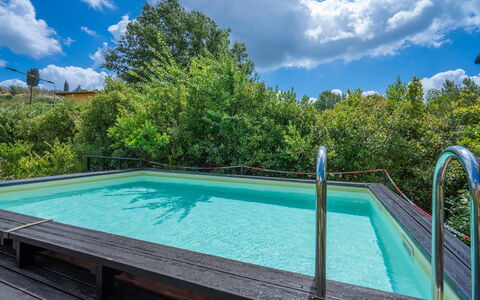 Casale La Canigiana, House, Pool, San Miniato: Blu, Acqua, Piscina, Materiale Composito, Ricorrere, Tempo Libero, Eco Hotel, Shade, Latifoglie, Deck