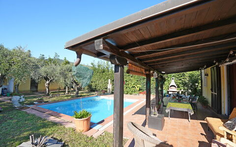 La Sevillana: Shade, Piscina, Ricorrere, Struttura Esterna, Portico, Vaso Di Fiori, Eco Hotel, Hacienda, Backyard, Terrazza