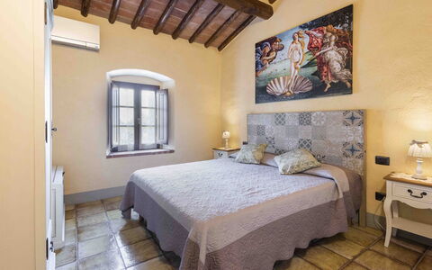 Villa Belchianti: Wall, Furniture, Interior Design, Flooring, Floor, Home, Ceiling, Room, Bedroom, Bed