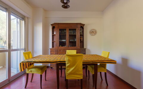 Casamare: Furniture, Flooring, Interior Design, Floor, Wood, Dining Room, Table, Ceiling, Kitchen & Dining Room Table, Yellow