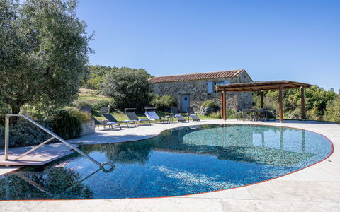 Villa Il Gabbro: Blu, Acqua, Piscina, Riflessione, Serbatoio, Giochi D'Acqua, Reflecting Pool, Stagno