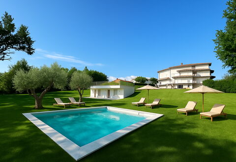 Villa al Glicine: Piscina, Giardino, Lotto, Prato, Ricorrere, Shade, Estate, Landscaping, Cortile, Agriturismo