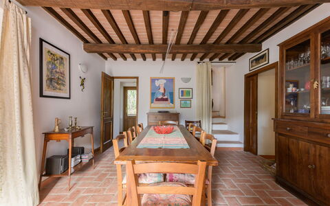 La Valle: Furniture, Interior Design, Flooring, Wall, Wood, Table, Ceiling, Floor, Kitchen & Dining Room Table, Dining Room