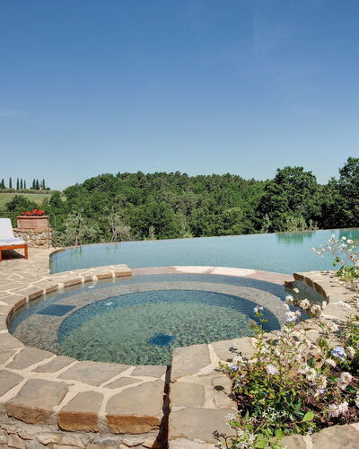 Mattei Villa: Swimming Pool, Flagstone, Water Feature, Outdoor Furniture, Resort, Landscaping, Design, Backyard, Tile, Eco Hotel