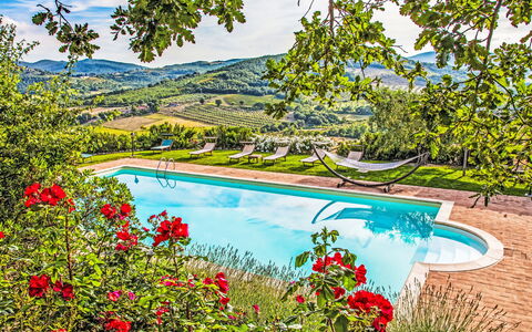 Agriturismo Belvedere delle Crete: Garden, Farmhouse, Hacienda, Villa, Swimming Pool, Backyard, Eco Hotel, Plantation