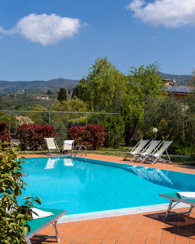 Il Leccio, Vinci, Private Pool and Tennis: Swimming Pool, Resort, Eco Hotel, Hacienda, Outdoor Furniture, Sunlounger, Villa, Hotel, Resort Town, Thermae