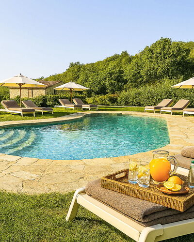 Rufina 985: Swimming Pool, Outdoor Furniture, Furniture, Resort, Sunlounger, Garden, Umbrella, Landscaping, Water Feature, Eco Hotel