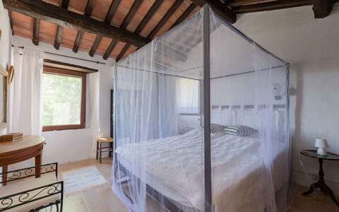 Cuculo: Furniture, Interior Design, Ceiling, Bedroom, Floor, Bed, Flooring, Lighting, Linens, Canopy Bed
