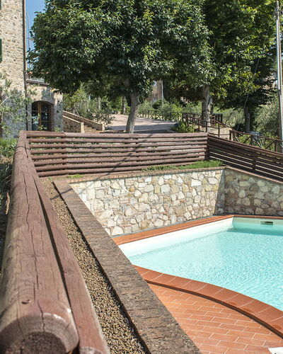 Casa Elia 6: Wall, Architecture, Hacienda, Garden, Swimming Pool, Estate, Landscaping, Brick, Villa, Yard