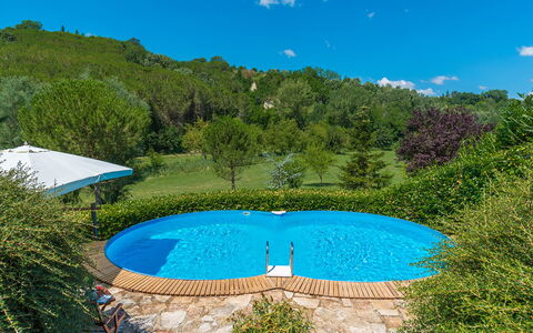 La Casa Dell'Artista 6: Blue, Swimming Pool, Leisure, Shade, Outdoor Furniture, Resort, Garden, Backyard, Eco Hotel, Landscaping