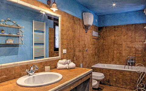 Casal del Salice 10: Furniture, Interior Design, Flooring, Plumbing Fixture, Floor, Wall, Bathroom Sink, Bathroom, Sink, Wood