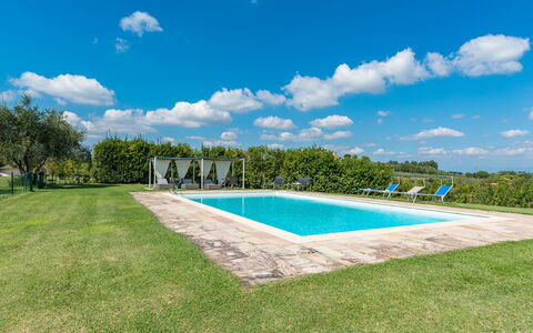 Casabianca 12: Blu, Piscina, Giardino, Landscaping, Shade, Prato, Piantagione, Estate, Parco