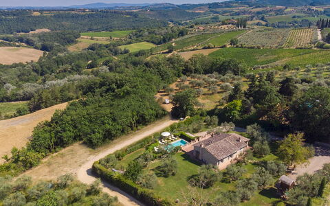 L'Oliveta 6: Zona Residenziale, Visione Globale, Paesaggio, Casa, Area Rurale, Casa, Tetto, Lotto, Estate, Fotografia Aerea