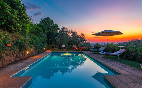 Casa del Sole 4: Blue, Swimming Pool, Water, Resort, Eco Hotel, Water Feature, Garden, Landscaping, Dusk, Outdoor Furniture