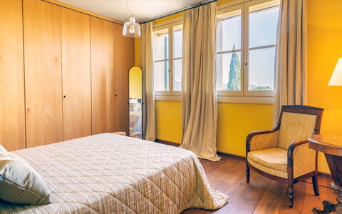 Casa del Vento 10: Interior Design, Furniture, Bed, Bedroom, Flooring, Floor, Room, Textile, Bed Sheet, Lighting