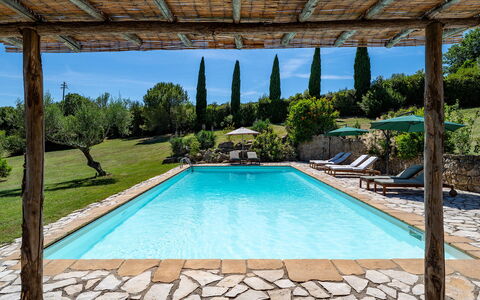 Cinque Cipressi 8: Blu, Piscina, Ricorrere, Mobili Da Esterno, Giochi D'Acqua, Tempo Libero, Giardino, Landscaping, Eco Hotel, Shade