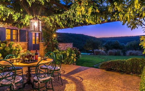 Muffato 6: Paesaggio, Giardino, Paesaggio Di Illuminazione, Eco Hotel, Landscaping, Crepuscolo, Backyard, Cortile, Hacienda, Agriturismo