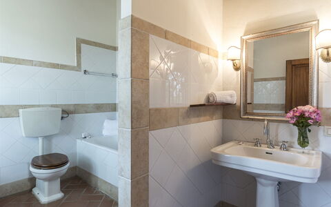 Villa Palazzaccio 26: Bathroom, Bathroom Sink, Plumbing Fixture, Interior Design, Flooring, Sink, Floor, Toilet, Tap, Plumbing