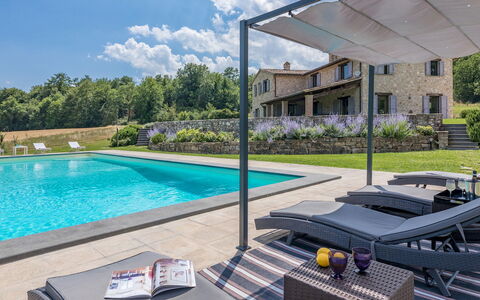 Villa le Fontane 12: Swimming Pool, Resort, Composite Material, Outdoor Furniture, Estate, Villa, Eco Hotel, Farmhouse, Landscaping, Shade