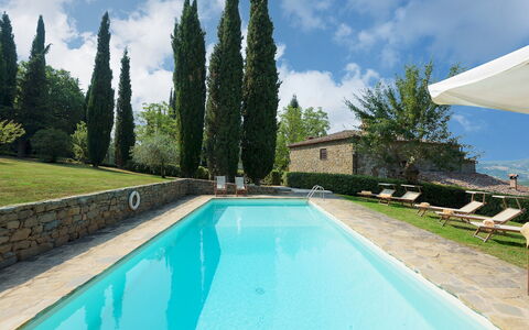 Crognole 6: Blu, Piscina, Estate, Landscaping, Hacienda, Cortile, Villa, Sempreverde, Giochi D'Acqua