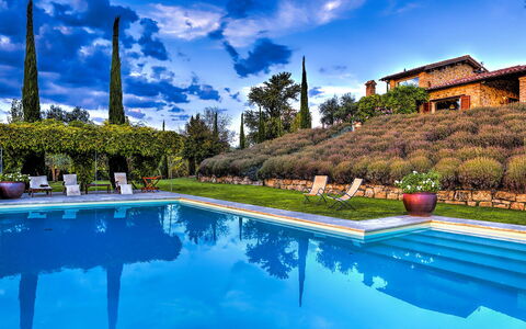 Casale delle Lavande 10: Blue, Swimming Pool, Garden, Resort, Eco Hotel, Landscaping, Estate, Hacienda, Water Feature, Villa