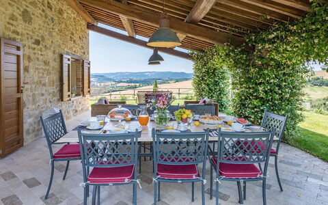 Casale dei Gelsomini 8: Furniture, Table, Chair, Kitchen & Dining Room Table, Home, Outdoor Table, Farmhouse, Outdoor Furniture, Dining Room, Cottage