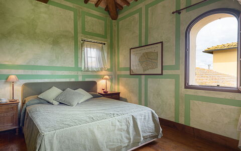 Poggerello 10: Interior Design, Camera Da Letto, Parete, Letto, Mobilia, Soffitto, Pavimentazione, Lenzuolo, Pavimento, Bedding